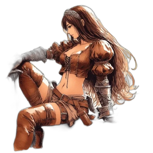 dress, weapon, sword, concept art transparent PNG cut-out