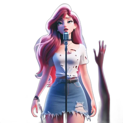 dress, concept art, cartoon, 3d render transparent PNG cut-out