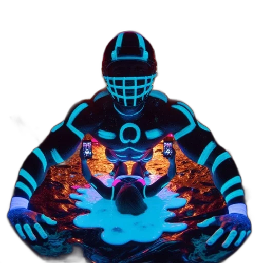 jacket, mask, jewelry, creature transparent PNG cut-out