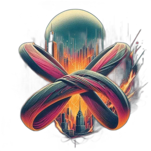 concept art, fantasy art, watercolor, cyberpunk transparent PNG cut-out