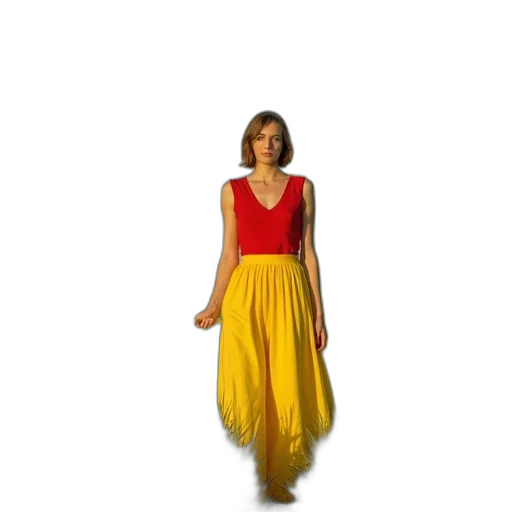 dress, staff, jewelry, hair transparent PNG cut-out