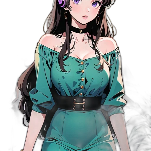 dress, staff, jewelry, crown transparent PNG cut-out