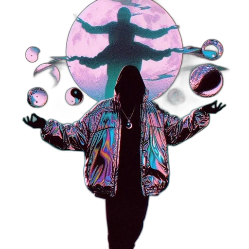jacket, creature, mask, umbrella transparent PNG cut-out