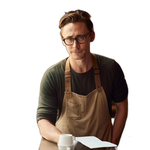 staff, food, face, robot transparent PNG cut-out