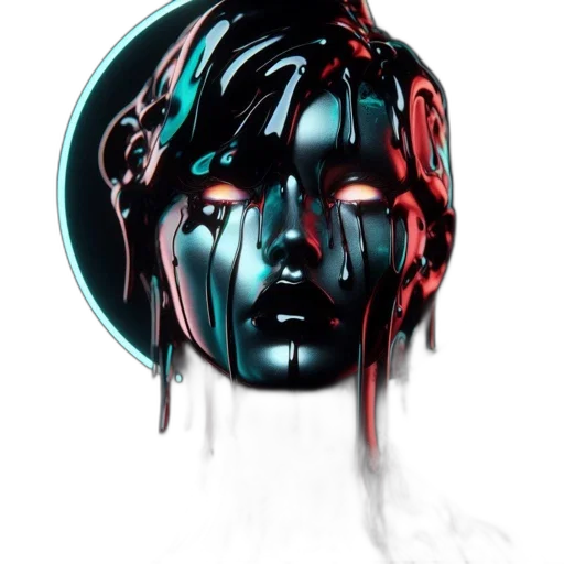robot, face, mask, cyberpunk transparent PNG cut-out