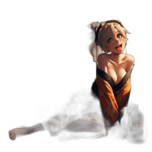 dress, staff, dragon, fantasy art transparent PNG cut-out