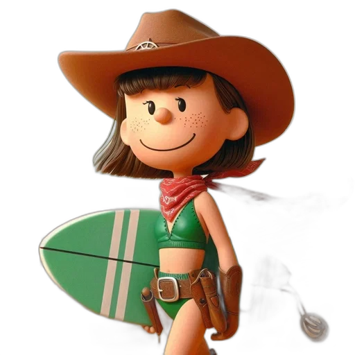 hat, staff, cartoon, 3d render transparent PNG cut-out