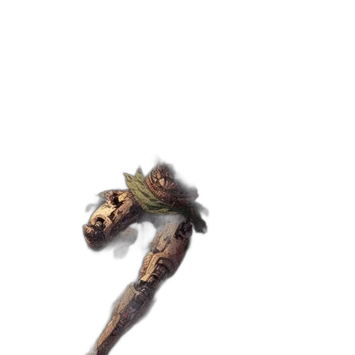dragon, creature, staff, weapon transparent PNG cut-out