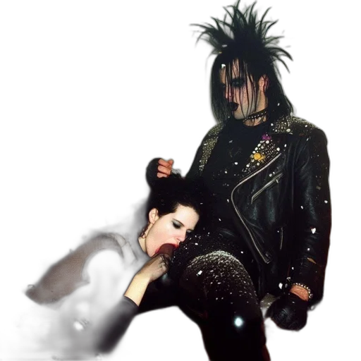 jacket, hair, concept art, cyberpunk transparent PNG cut-out