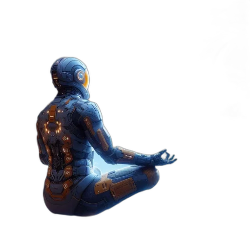 robot, jewelry, concept art, 3d render transparent PNG cut-out
