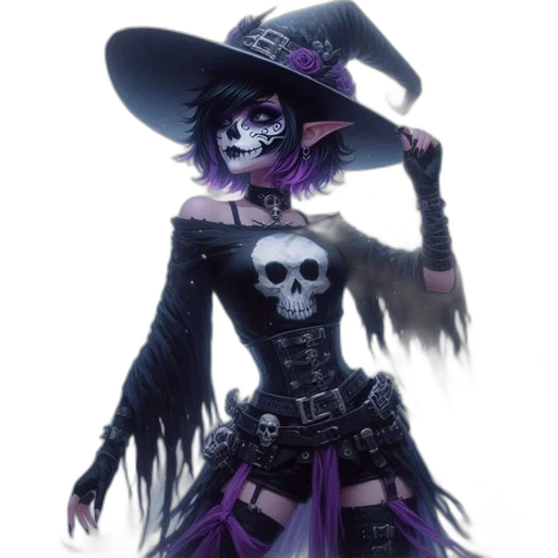 hat, staff, mask, concept art transparent PNG cut-out