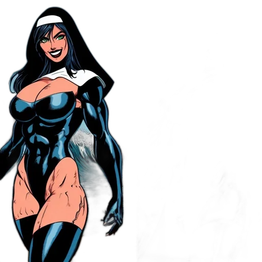 comic book art, concept art, cartoon, two transparent PNG cut-out