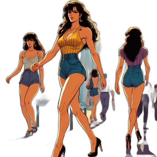 dress, comic book art, concept art, cartoon transparent PNG cut-out