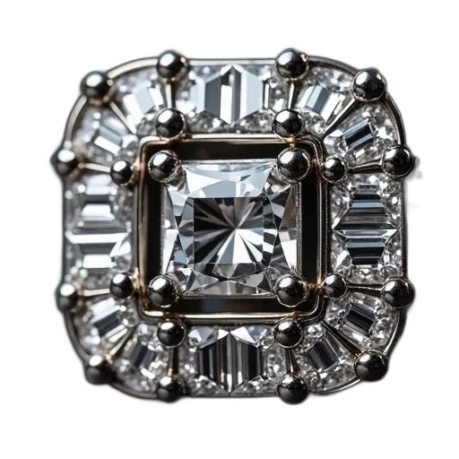 jewelry, crown, diamond, square transparent PNG cut-out