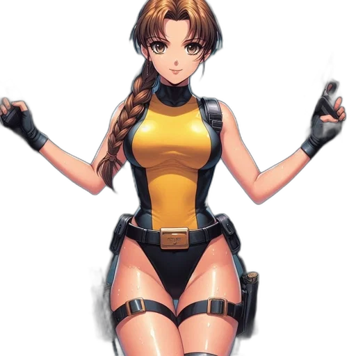 robot, dress, weapon, pixel art transparent PNG cut-out