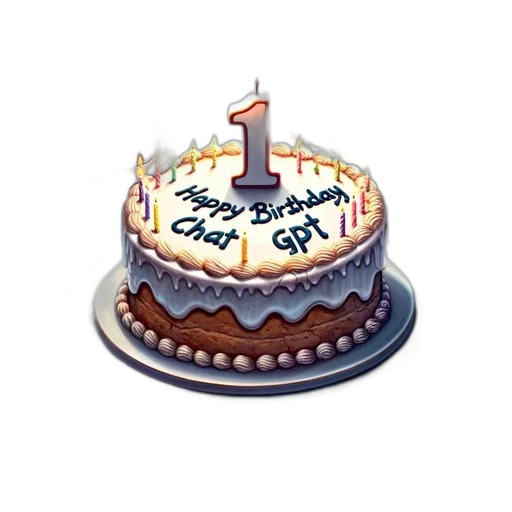 3d render, celebrates, 1st, anniversary transparent PNG cut-out