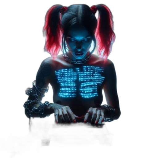 robot, jacket, cyberpunk, concept art transparent PNG cut-out