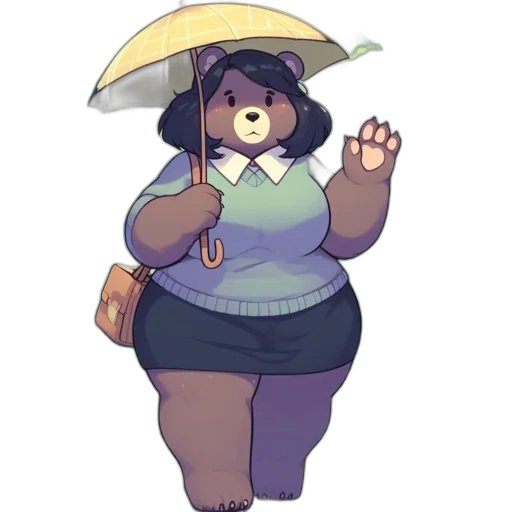 umbrella, staff, dress, hat transparent PNG cut-out