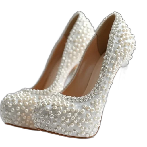 shoes, 3d render, elegant, wedding transparent PNG cut-out