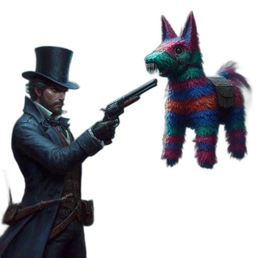 hat, staff, animal, creature transparent PNG cut-out