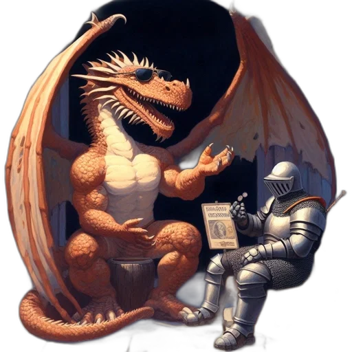 dragon, robot, creature, fantasy art transparent PNG cut-out