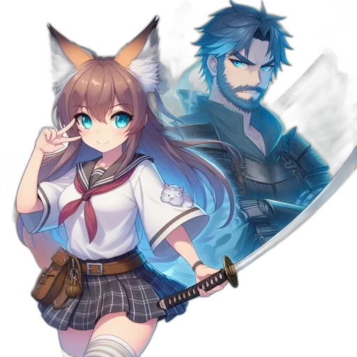 staff, sword, weapon, anime transparent PNG cut-out