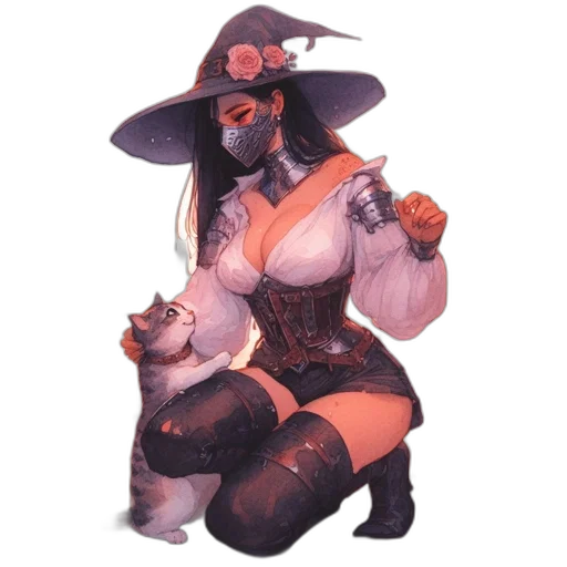 staff, hat, weapon, mask transparent PNG cut-out
