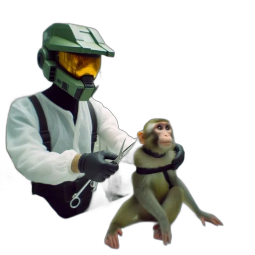 robot, mask, staff, creature transparent PNG cut-out