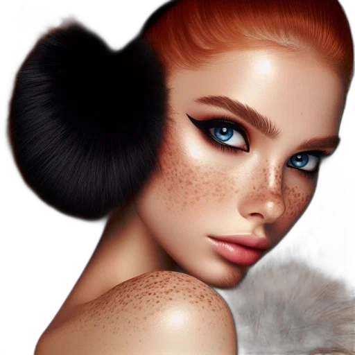 hair, photorealistic, fantasy art, concept art transparent PNG cut-out