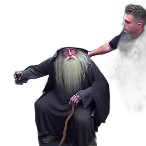 staff, hair, weapon, creature transparent PNG cut-out