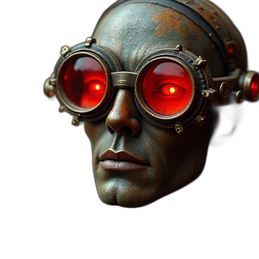 robot, mask, face, staff transparent PNG cut-out