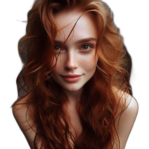 hair, face, dress, crown transparent PNG cut-out