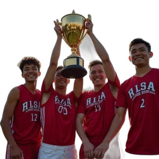 athletics, team, celebrates, championship transparent PNG cut-out
