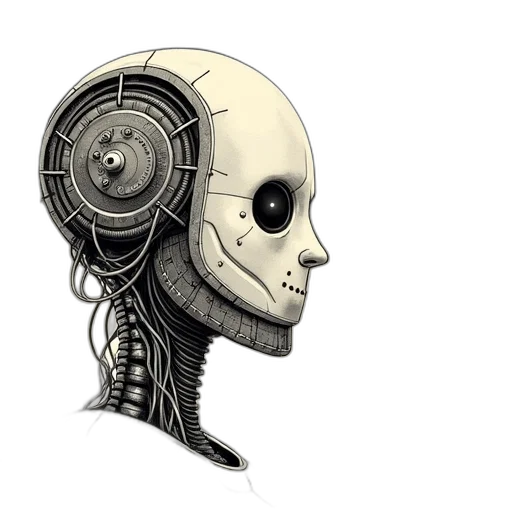 robot, mask, face, creature transparent PNG cut-out