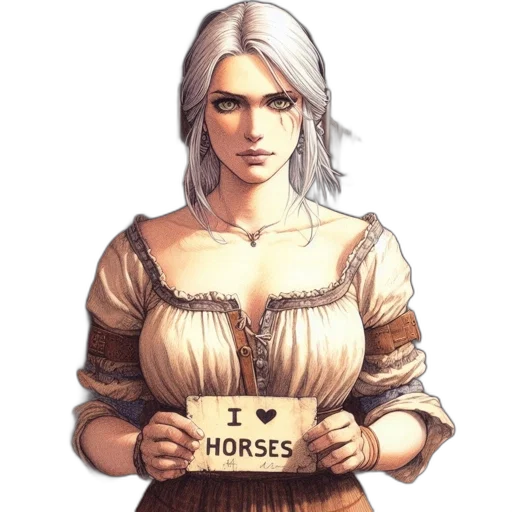 dress, staff, jewelry, face transparent PNG cut-out