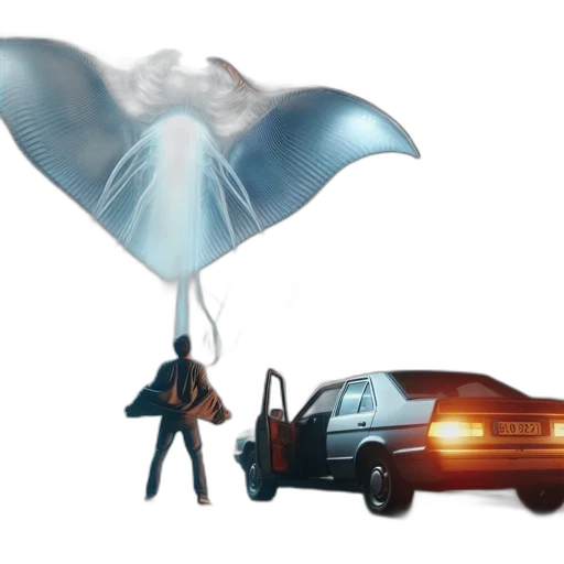 umbrella, car, concept art, 3d render transparent PNG cut-out