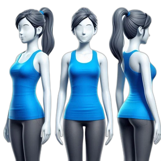 dress, concept art, 3d render, cartoon transparent PNG cut-out