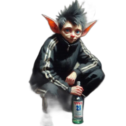 creature, dragon, jacket, bottle transparent PNG cut-out