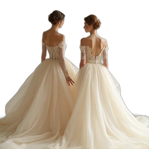 dress, photorealistic, two, mannes transparent PNG cut-out