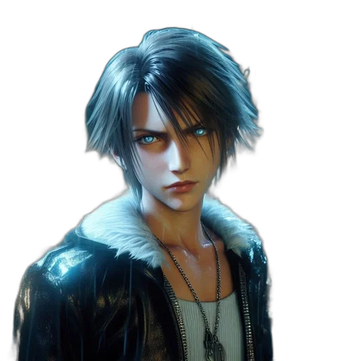 jacket, face, concept art, photorealistic transparent PNG cut-out