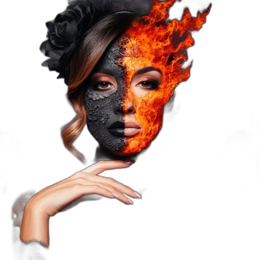 mask, face, fantasy art, photorealistic transparent PNG cut-out
