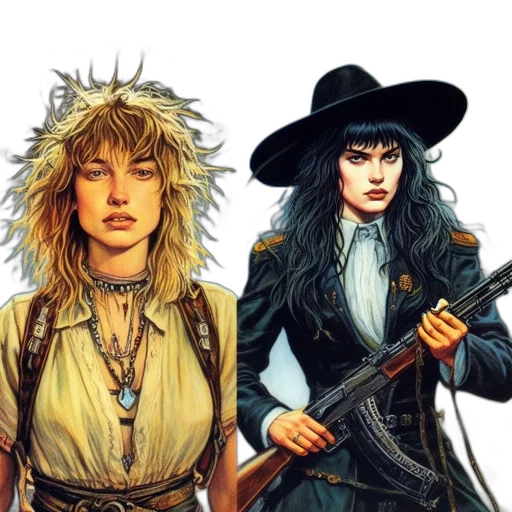 comic book art, concept art, fantasy art, photorealistic transparent PNG cut-out