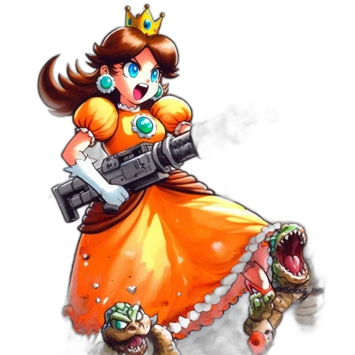 weapon, dress, crown, staff transparent PNG cut-out