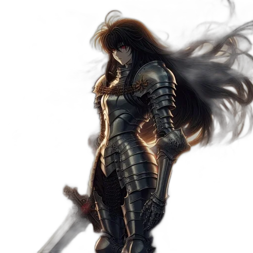 sword, weapon, staff, hair transparent PNG cut-out
