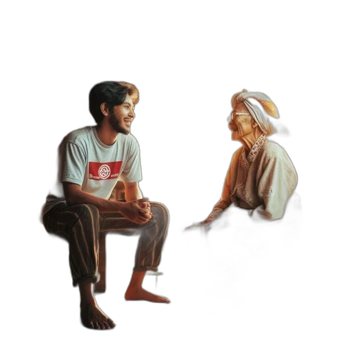 furniture, face, jacket, oil painting transparent PNG cut-out