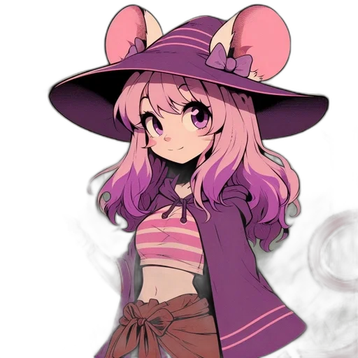 hat, staff, jacket, creature transparent PNG cut-out