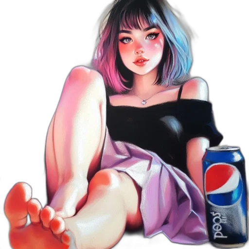 bottle, dress, face, shoes transparent PNG cut-out