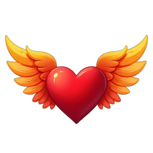 pixel art, stylized, illustration, heart transparent PNG cut-out
