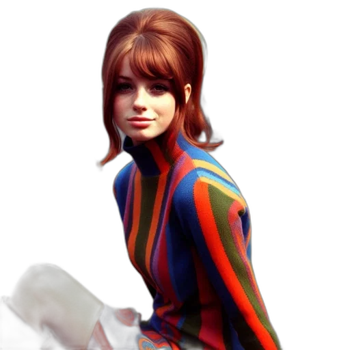 dress, face, photorealistic, comic book art transparent PNG cut-out