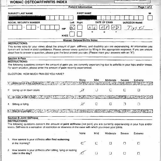 staff, womac, osteoarthritis, index transparent PNG cut-out